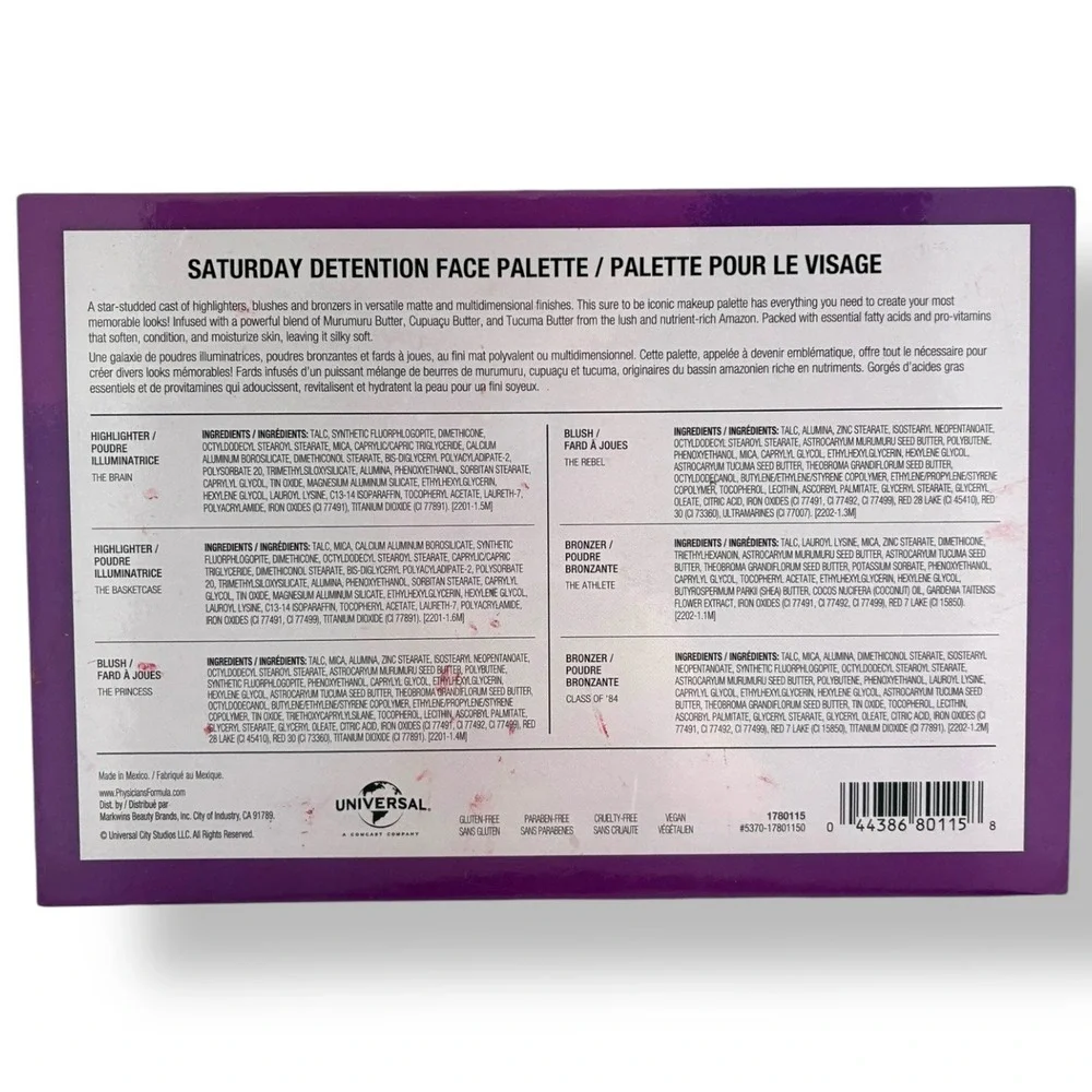 Physicians Formula Breakfast Club‎ Vol 2 Saturday Detention Face Palette New